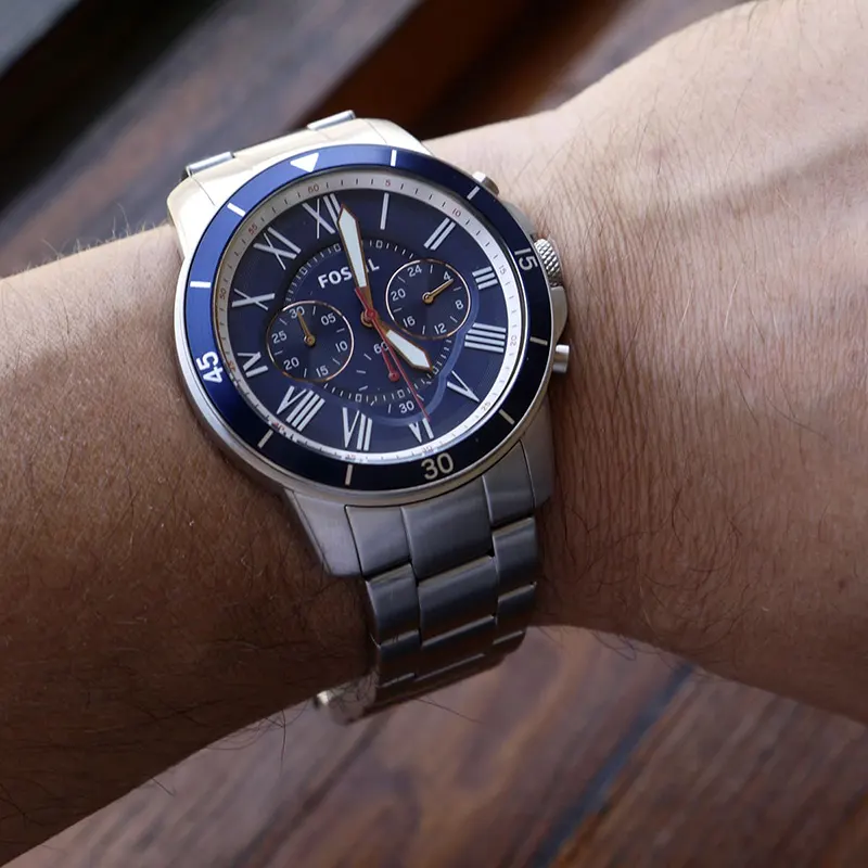 Fossil Grant Sport Chronograph Blue Dial Men's Watch- FS5238